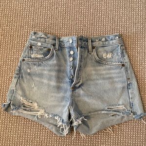 Agolde light wash shorts